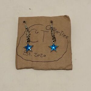 Blue Star Earrings